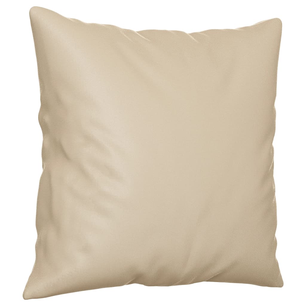 3 pcs conjunto sofás c/ almofadas tecido microfibra cor creme