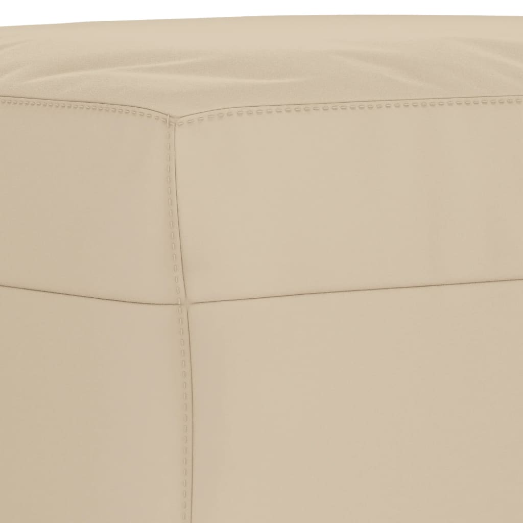 3 pcs conjunto sofás c/ almofadas tecido microfibra cor creme