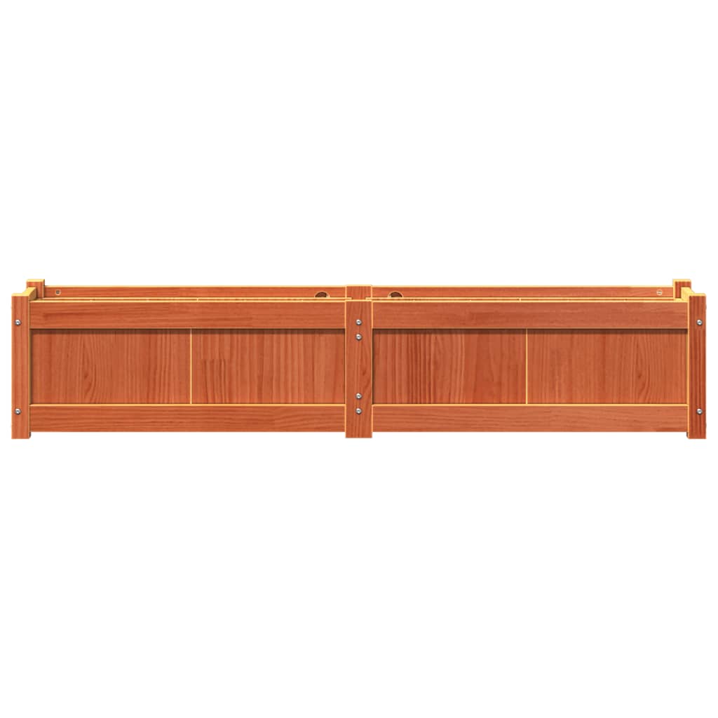 Vasos/floreiras de jardim 2 pcs pinho maciço castanho cera