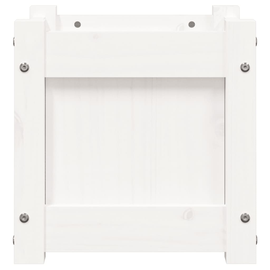 Vaso/floreira de jardim 31x31x31 cm pinho maciço branco