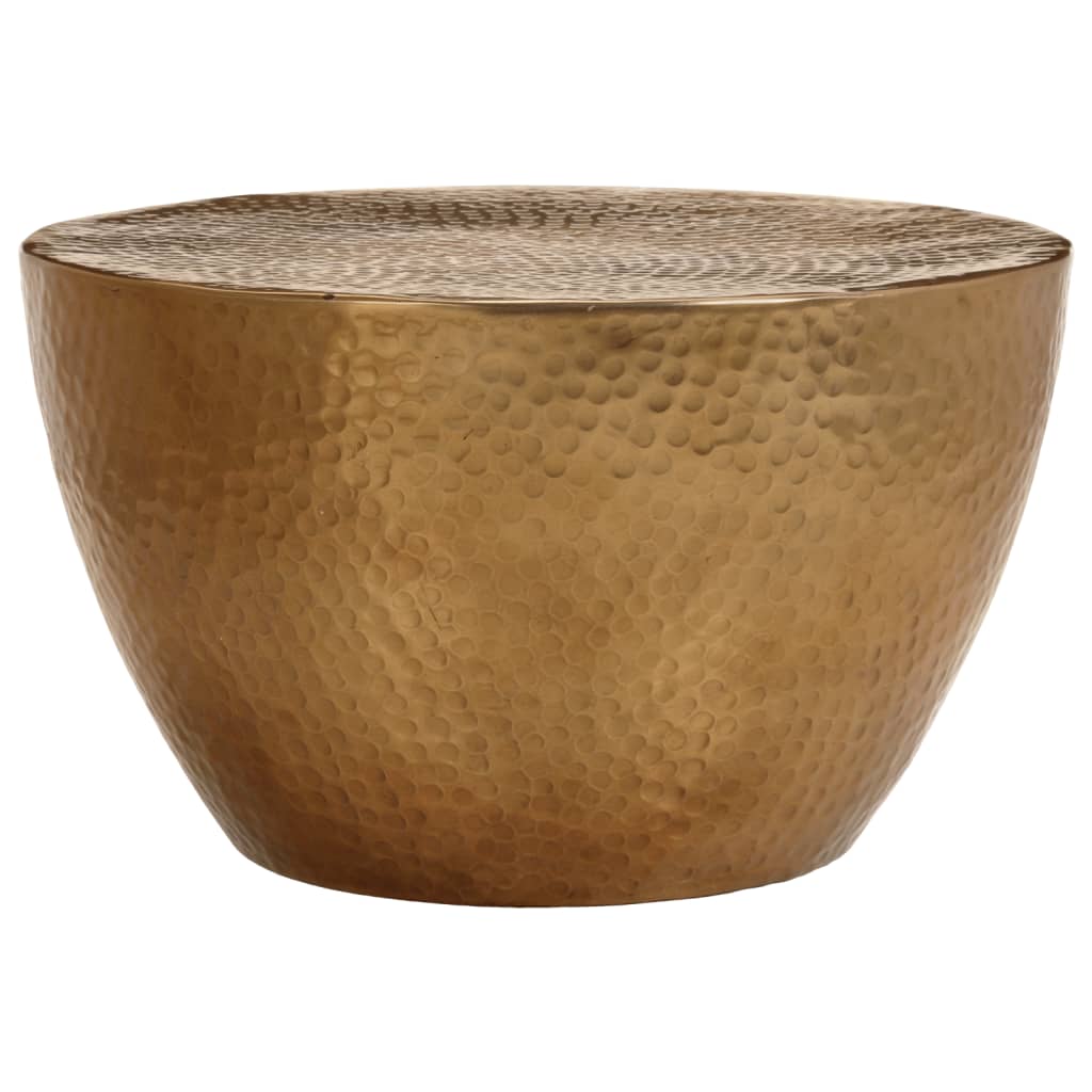 Mesa de centro em alumínio martelado Ø 50x30 cm bronze