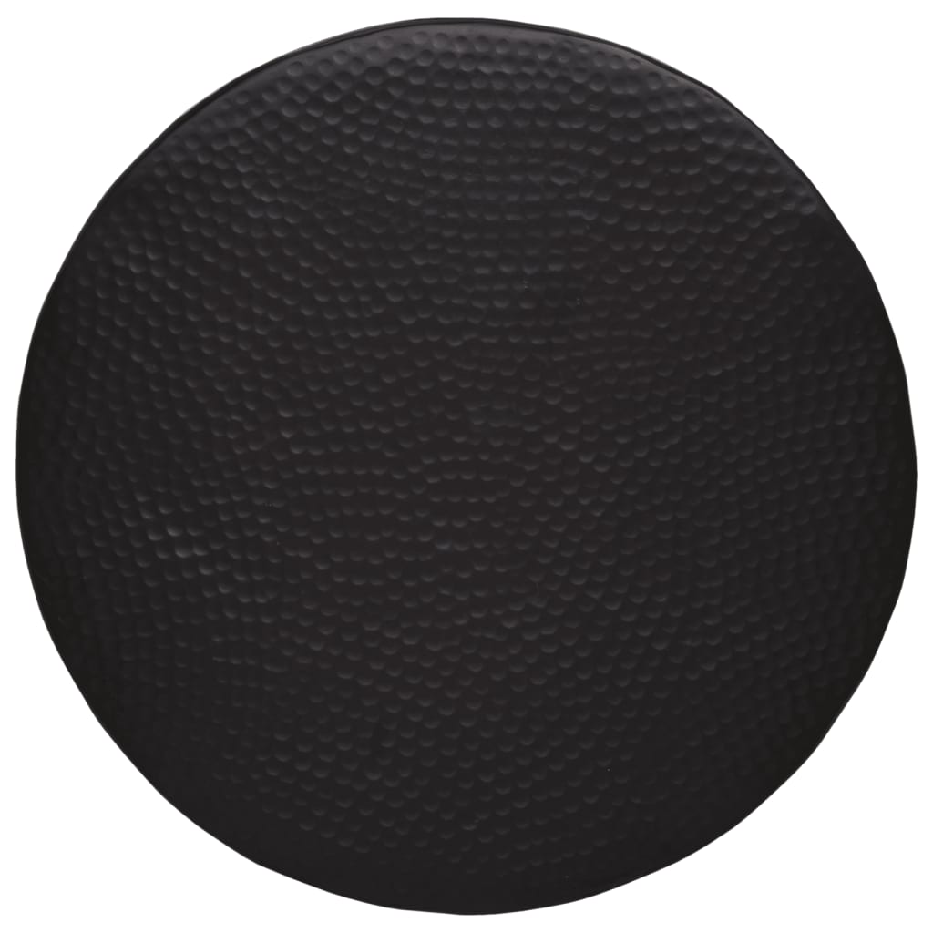 Mesa de centro em alumínio martelado Ø 50x30 cm preto