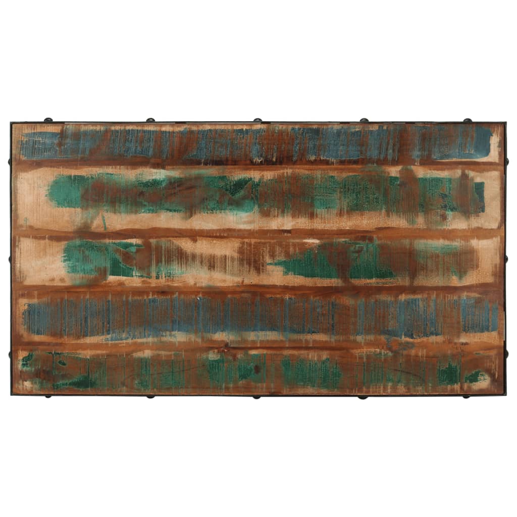 Mesa de centro c/ rodas 100x55x26 cm madeira recuperada maciça