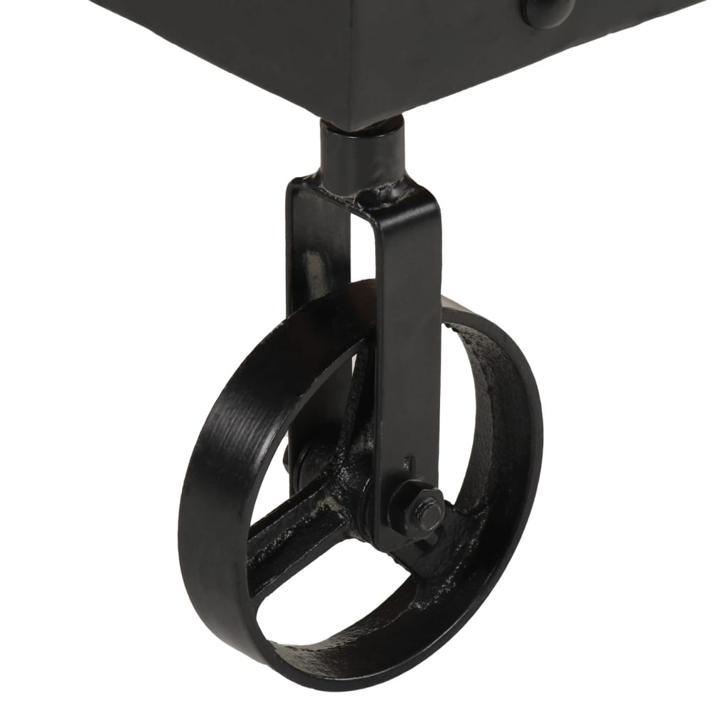 Mesa de centro c/ rodas 100x55x26 cm madeira recuperada maciça