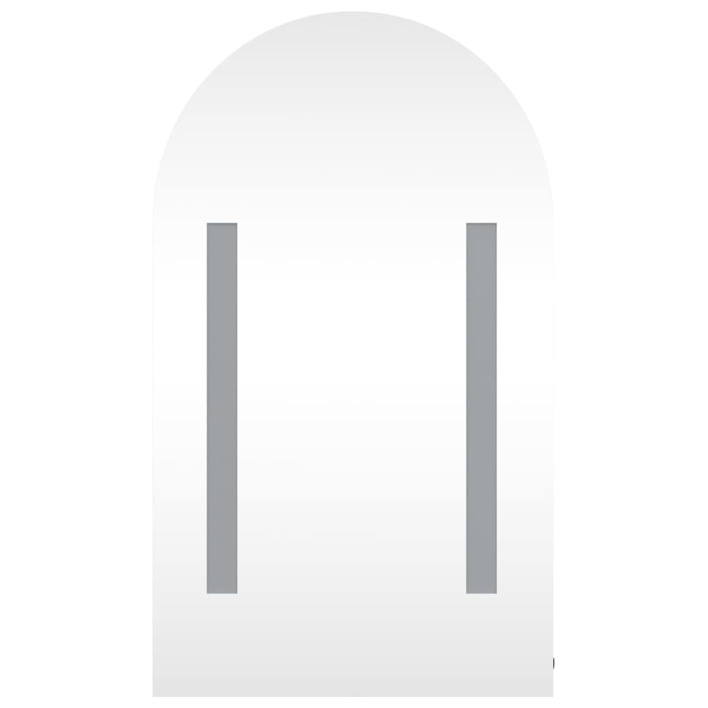 Armário espelhado arqueado p/ casa de banho c/ luz LED branco