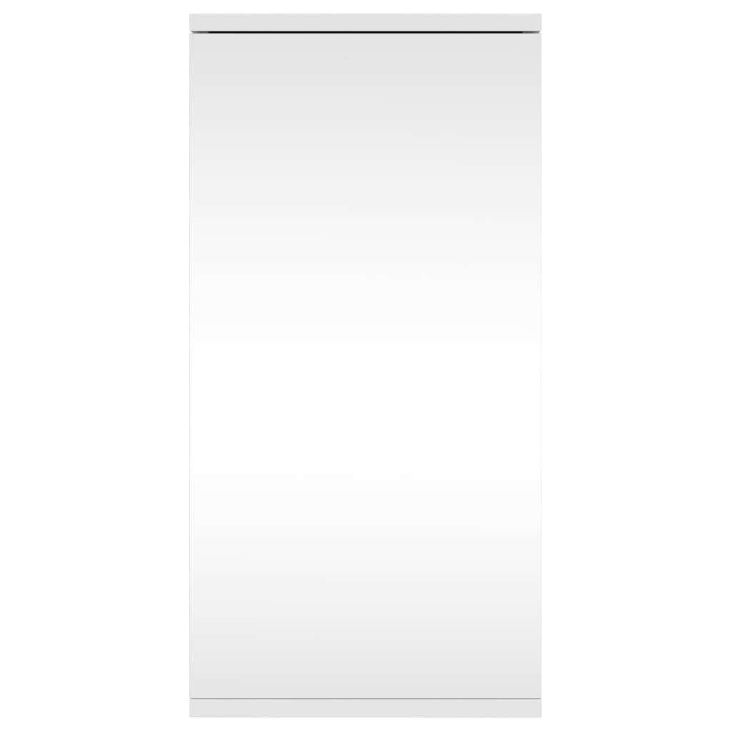 Armário espelhado de canto p/ casa de banho 30x24x60 cm branco