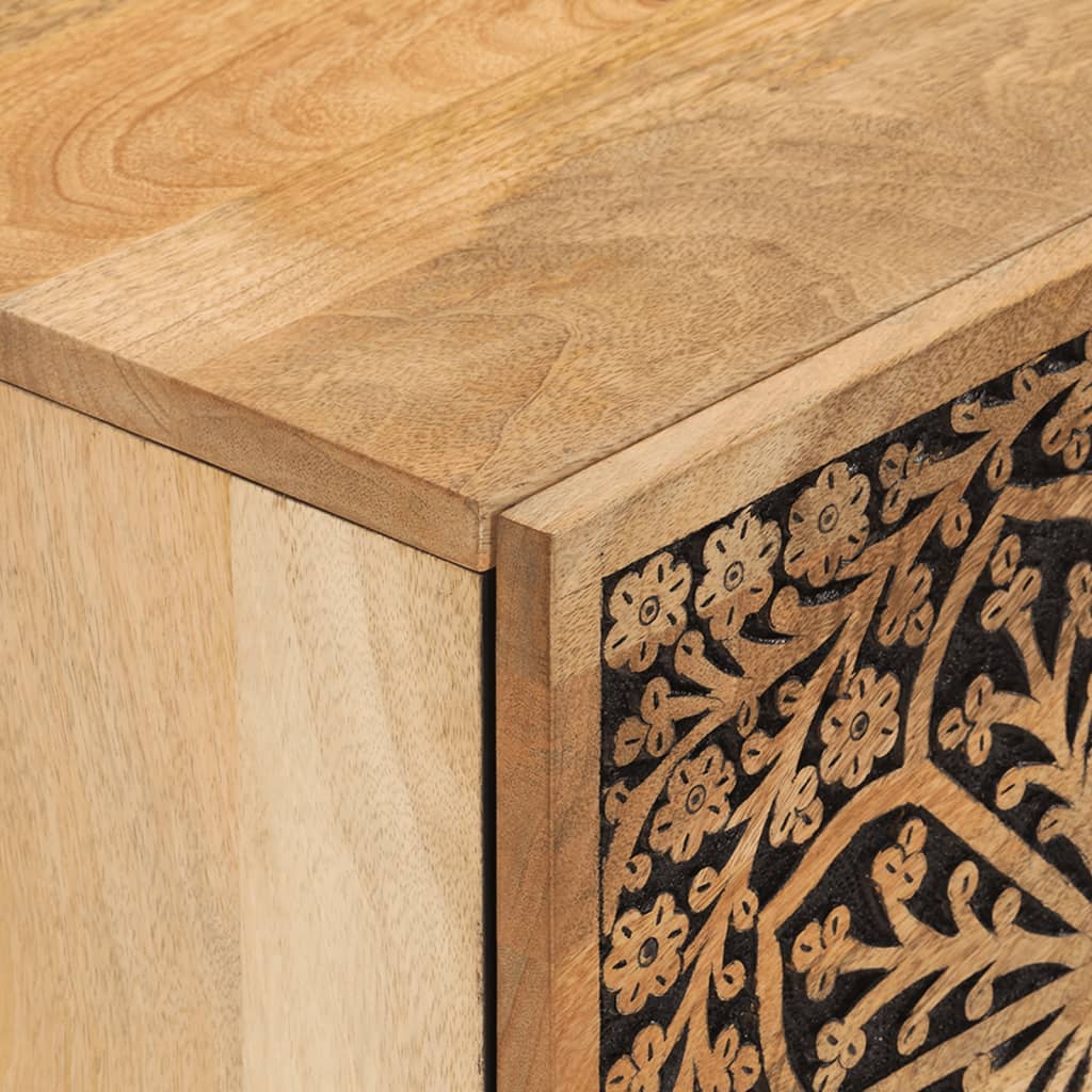 Mesa de cabeceira 40x33x46 cm madeira de mangueira maciça