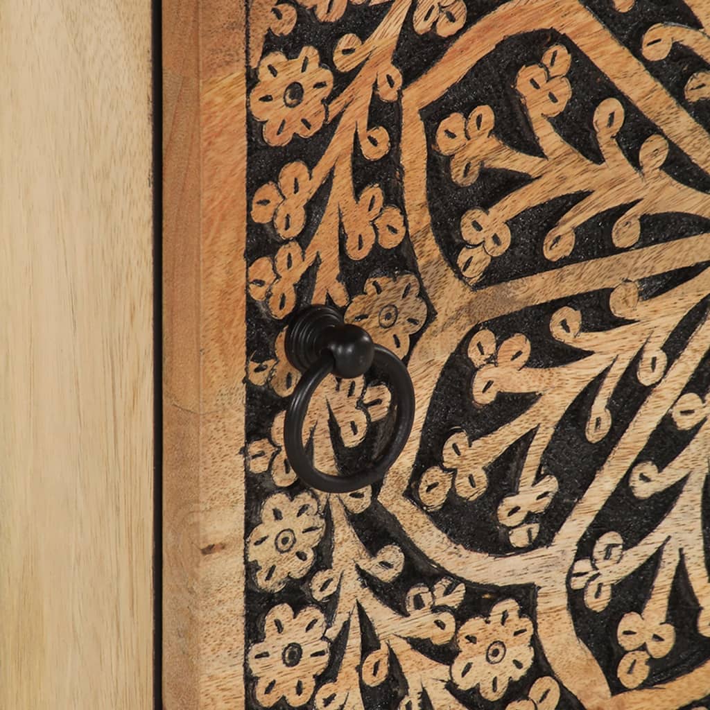 Mesa de cabeceira 40x33x46 cm madeira de mangueira maciça