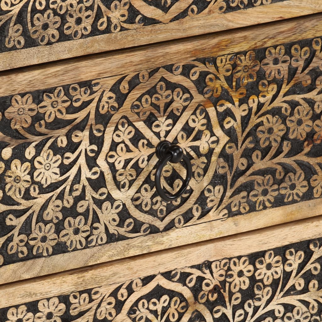 Mesa de cabeceira 50x33x60 cm madeira de mangueira maciça