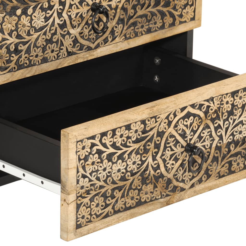 Mesa de cabeceira 50x33x60 cm madeira de mangueira maciça