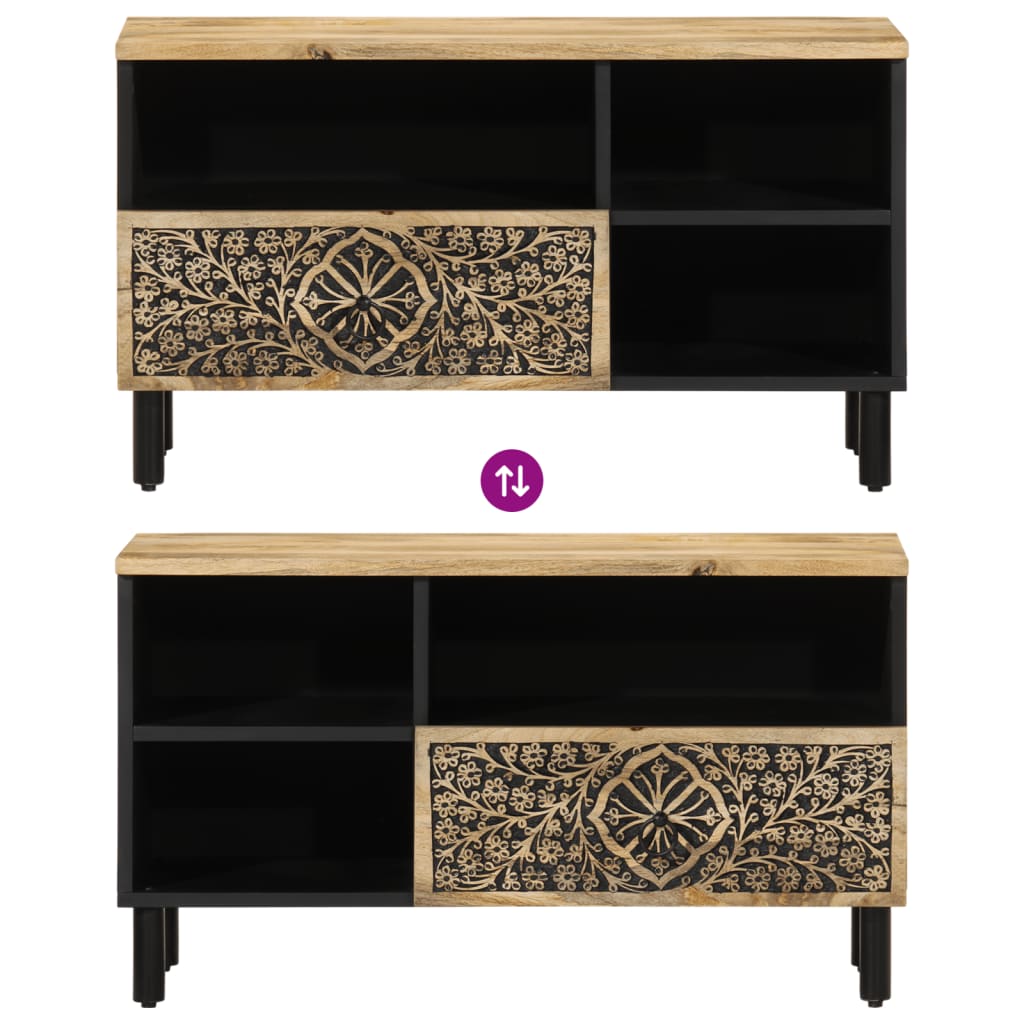 Móvel de TV 80x33x46 cm madeira de mangueira maciça