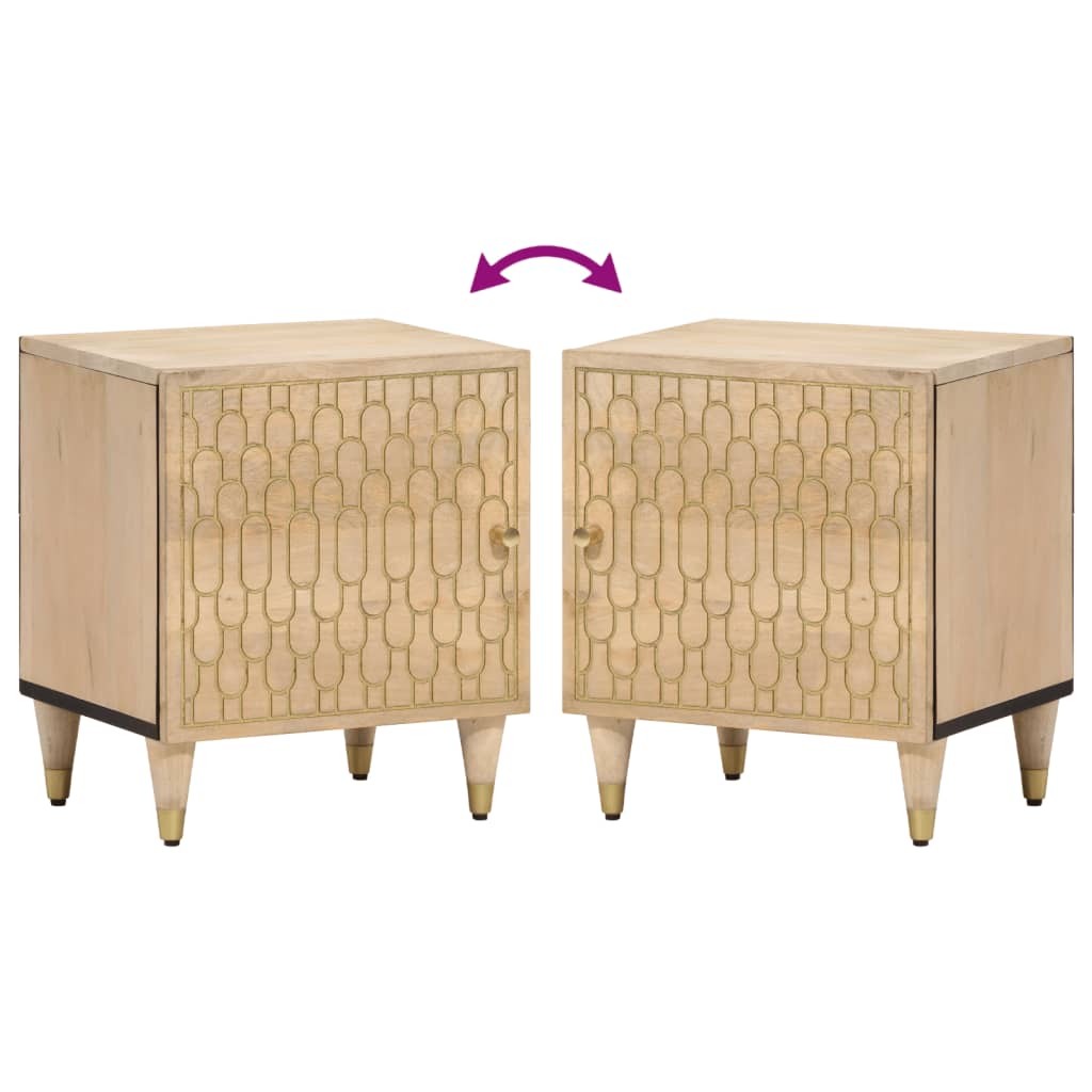 Mesa de cabeceira 40x33x46 cm madeira de mangueira maciça