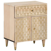 Mesa de cabeceira 50x33x60 cm madeira de mangueira maciça