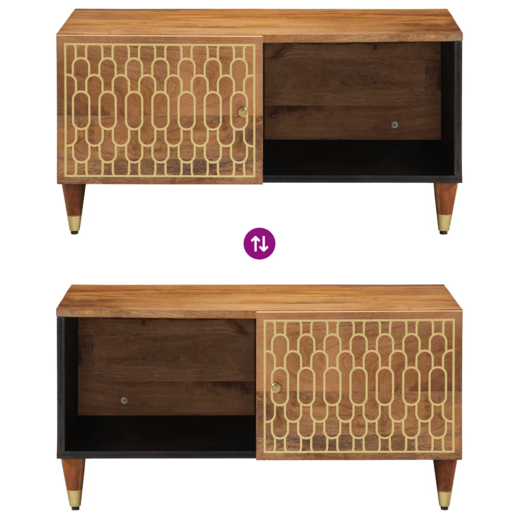 Mesa de centro 80x50x40 cm madeira de mangueira maciça