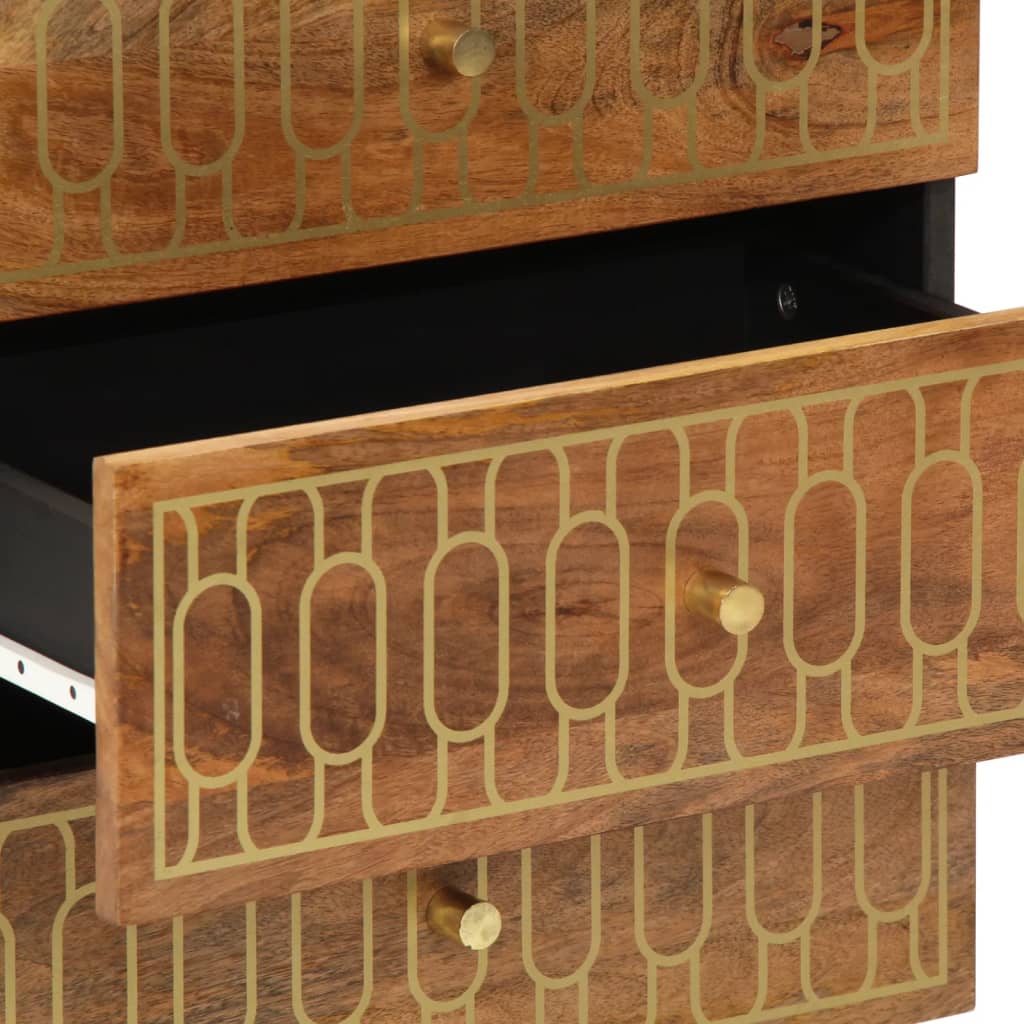 Mesa de cabeceira 50x33x62 cm madeira de mangueira maciça