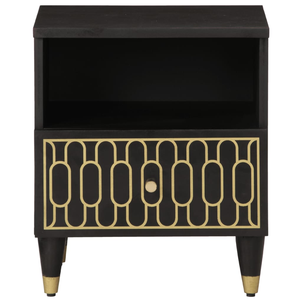 Mesas de cabeceira 2 pcs 40x33x46 cm madeira mangueira maciça