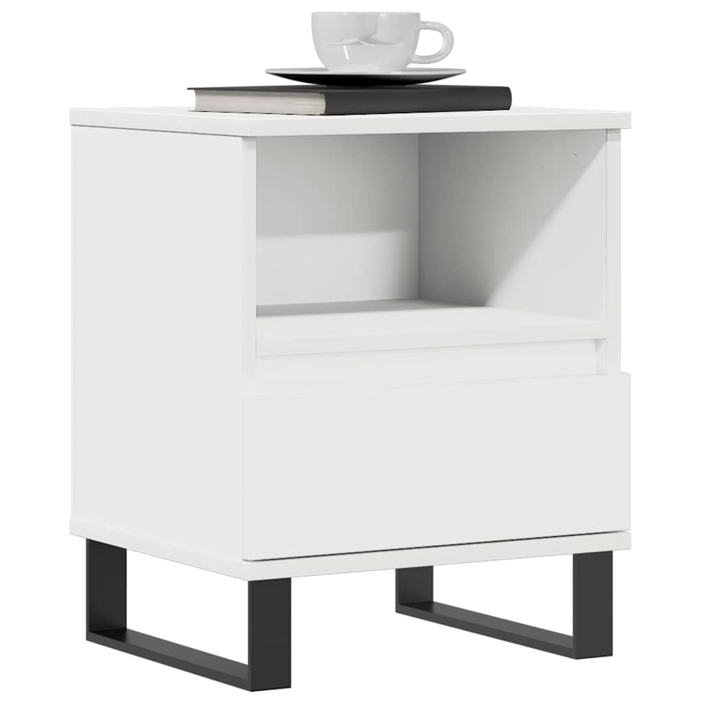 Mesa de cabeceira 40x35x50 cm derivados de madeira branco