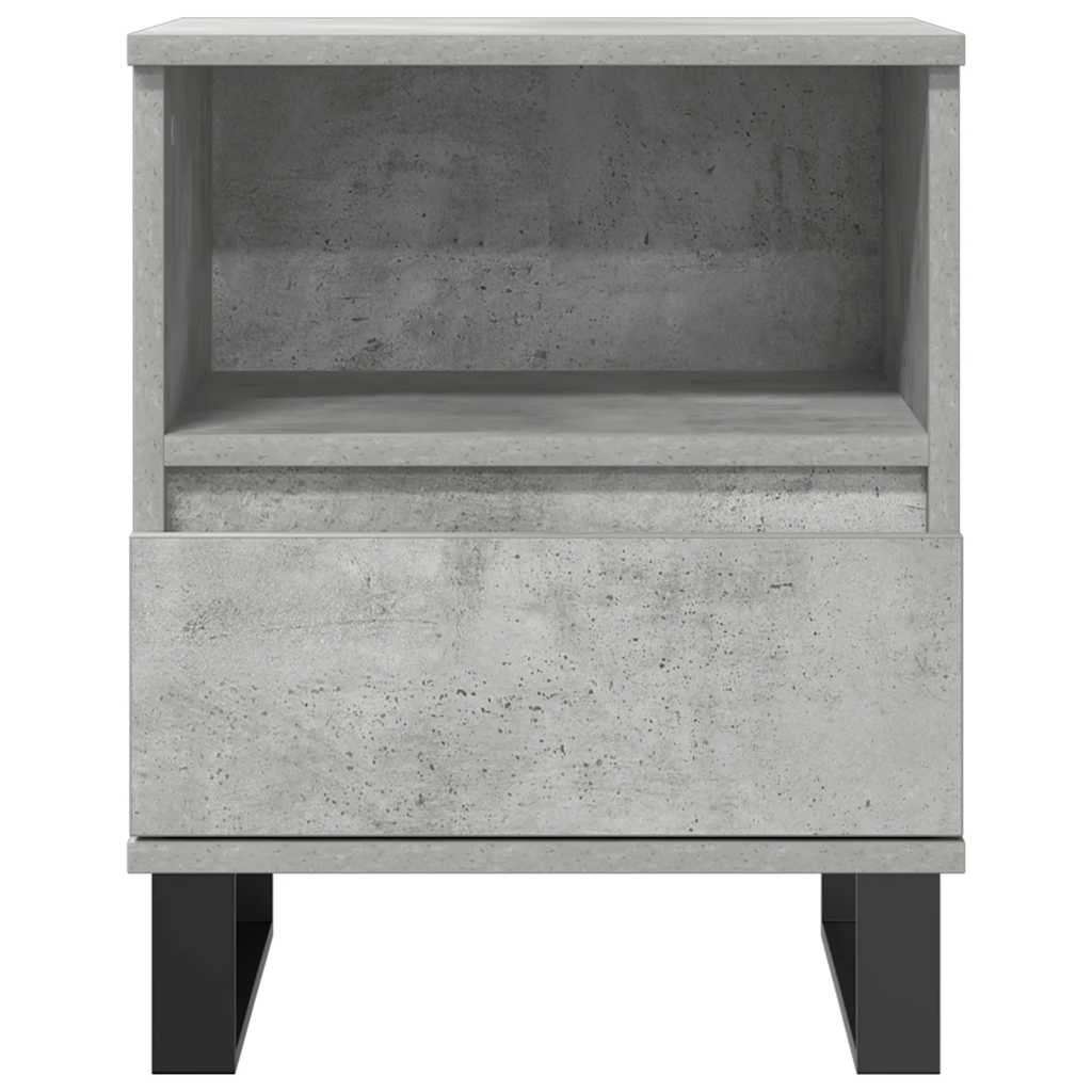 Mesa de cabeceira 40x35x50cm derivados madeira cinzento cimento