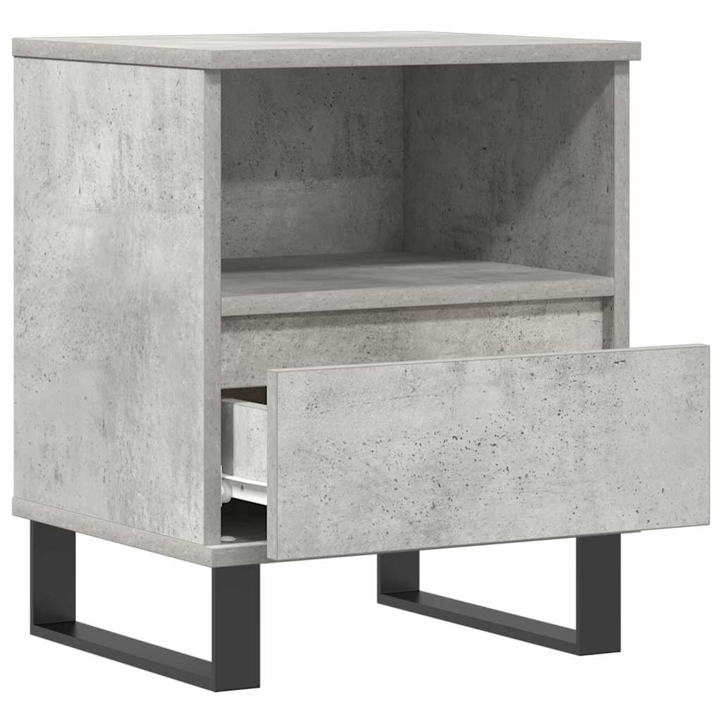 Mesa de cabeceira 40x35x50cm derivados madeira cinzento cimento