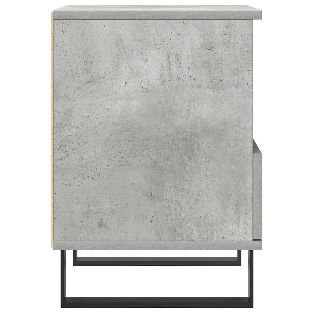 Mesa de cabeceira 40x35x50cm derivados madeira cinzento cimento