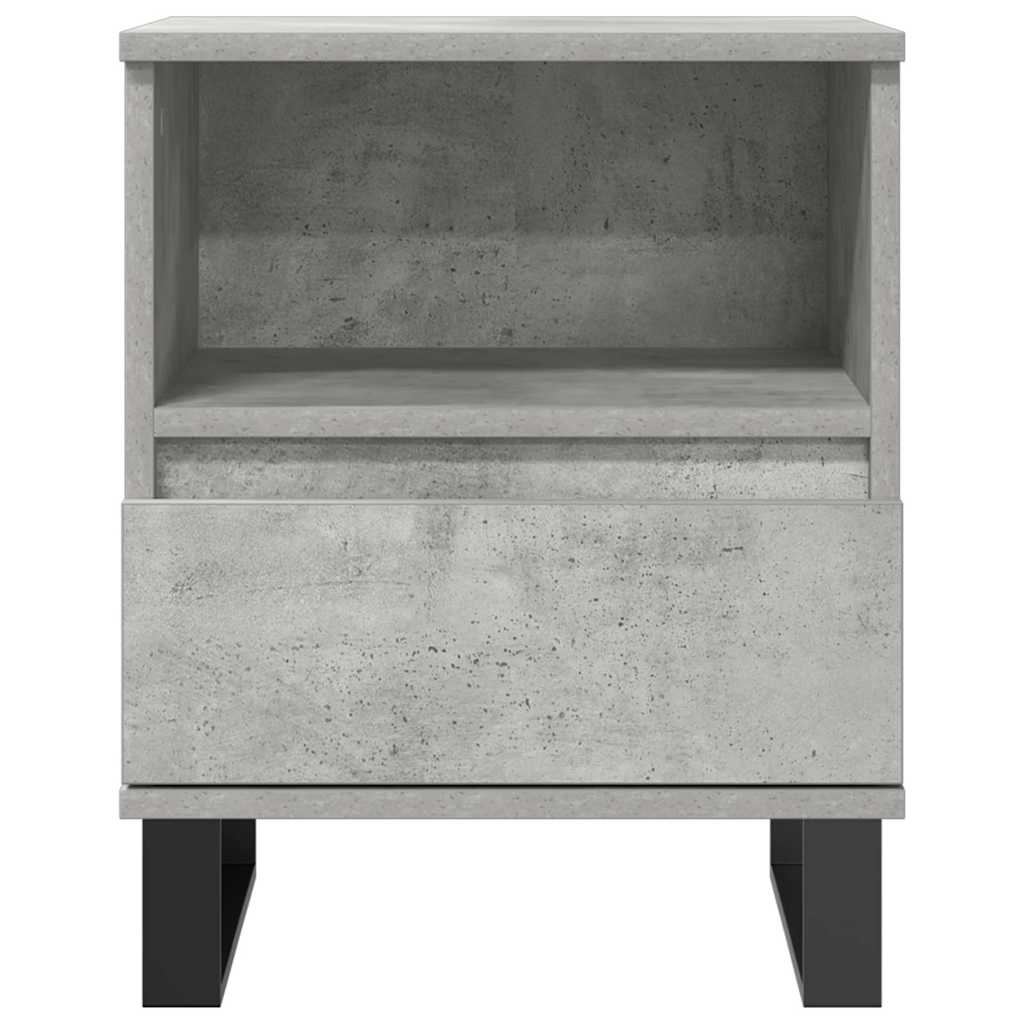 Mesas de cabeceira 2 pcs derivados de madeira cinzento cimento