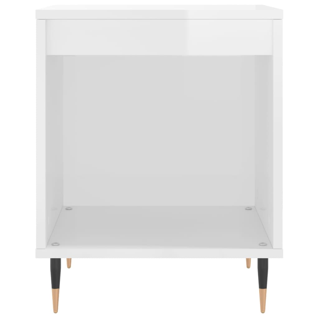 Mesa de cabeceira 2 pcs derivados de madeira branco brilhante