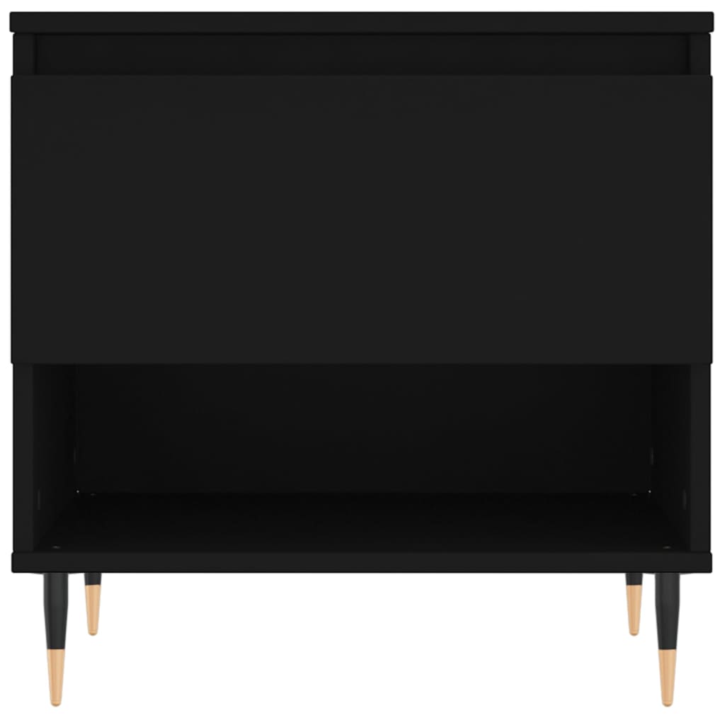 Mesas de centro 2 pcs 50x46x50 cm derivados de madeira preto