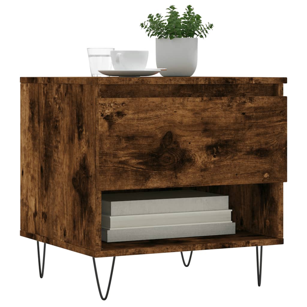 Mesas de centro 2 pcs 50x46x50cm deriv. madeira carvalho fumado