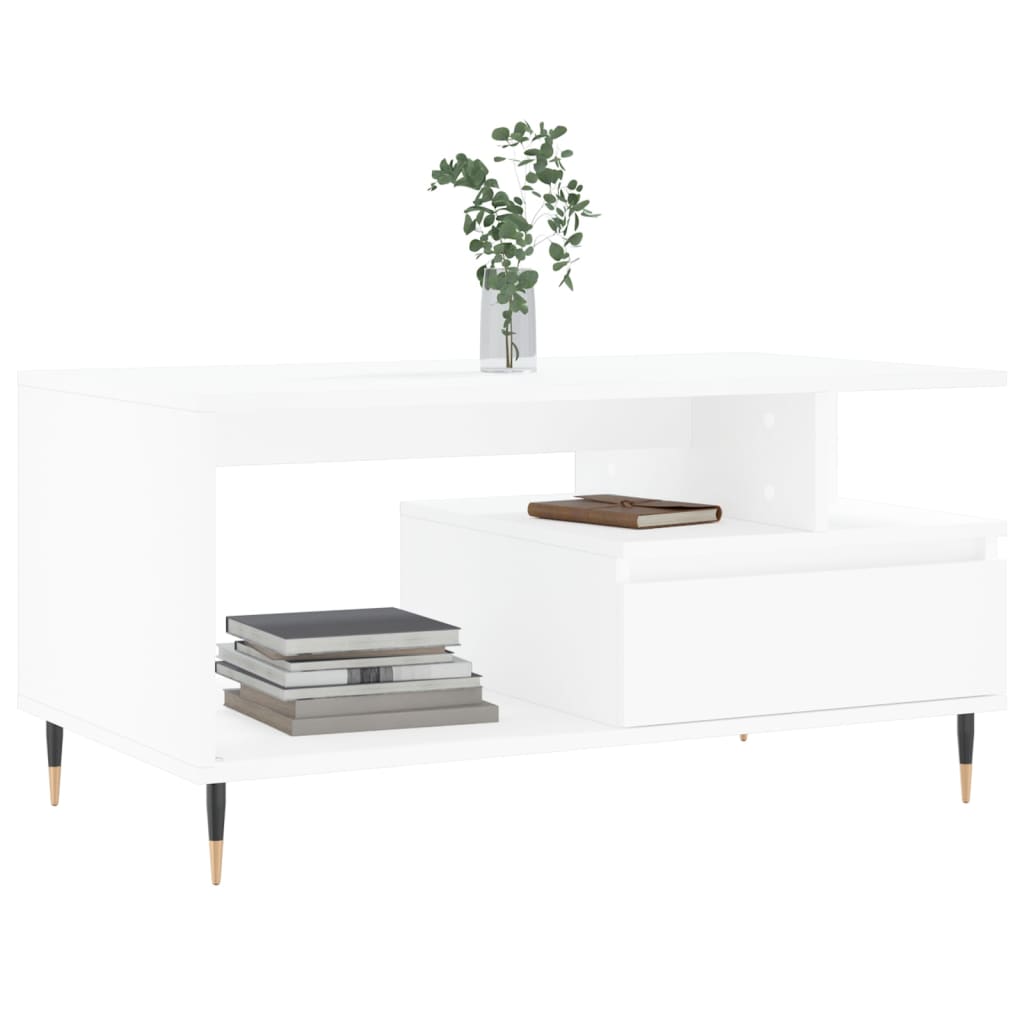 Mesa de centro 90x49x45 cm derivados de madeira branco