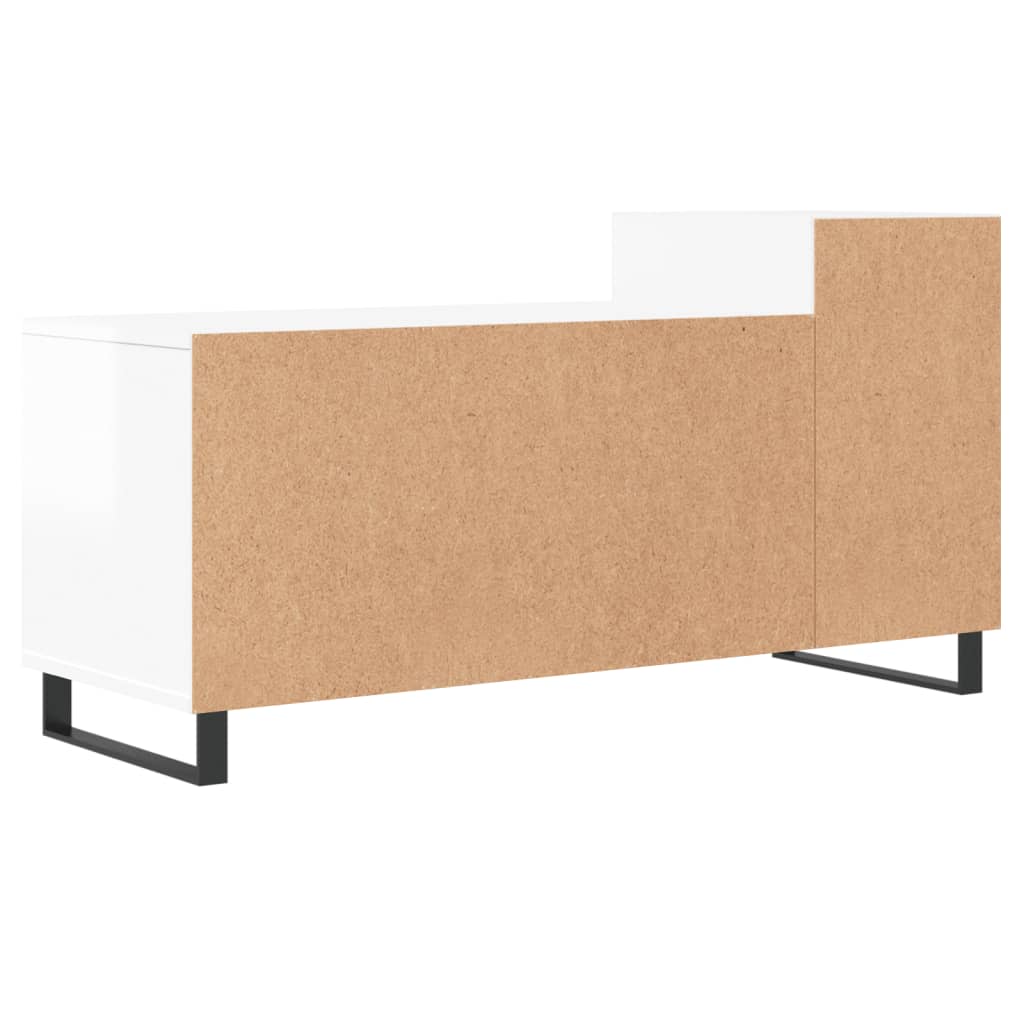 Móvel para TV 100x35x55 cm derivados madeira branco brilhante