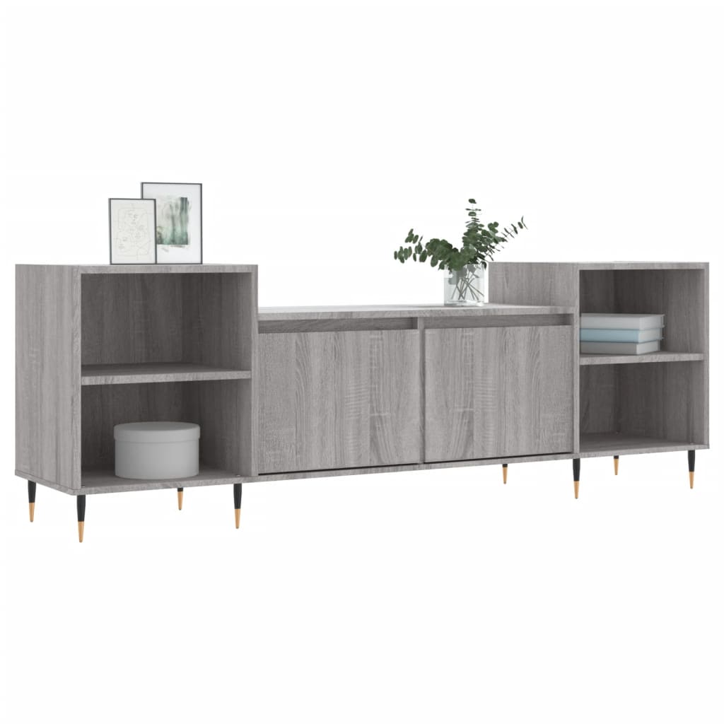 Móvel de TV 160x35x55 cm derivados de madeira cinzento sonoma
