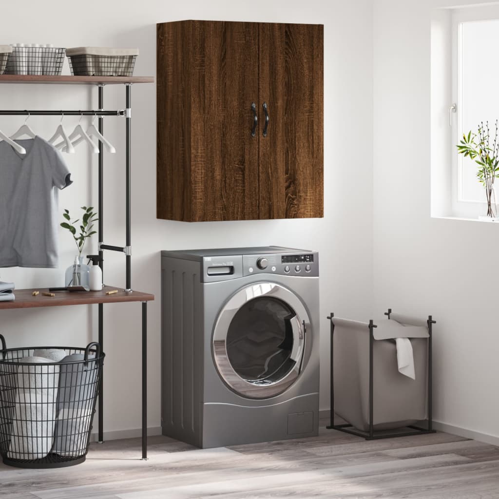 Armário de parede 69,5x34x90cm deriv. madeira carvalho castanho