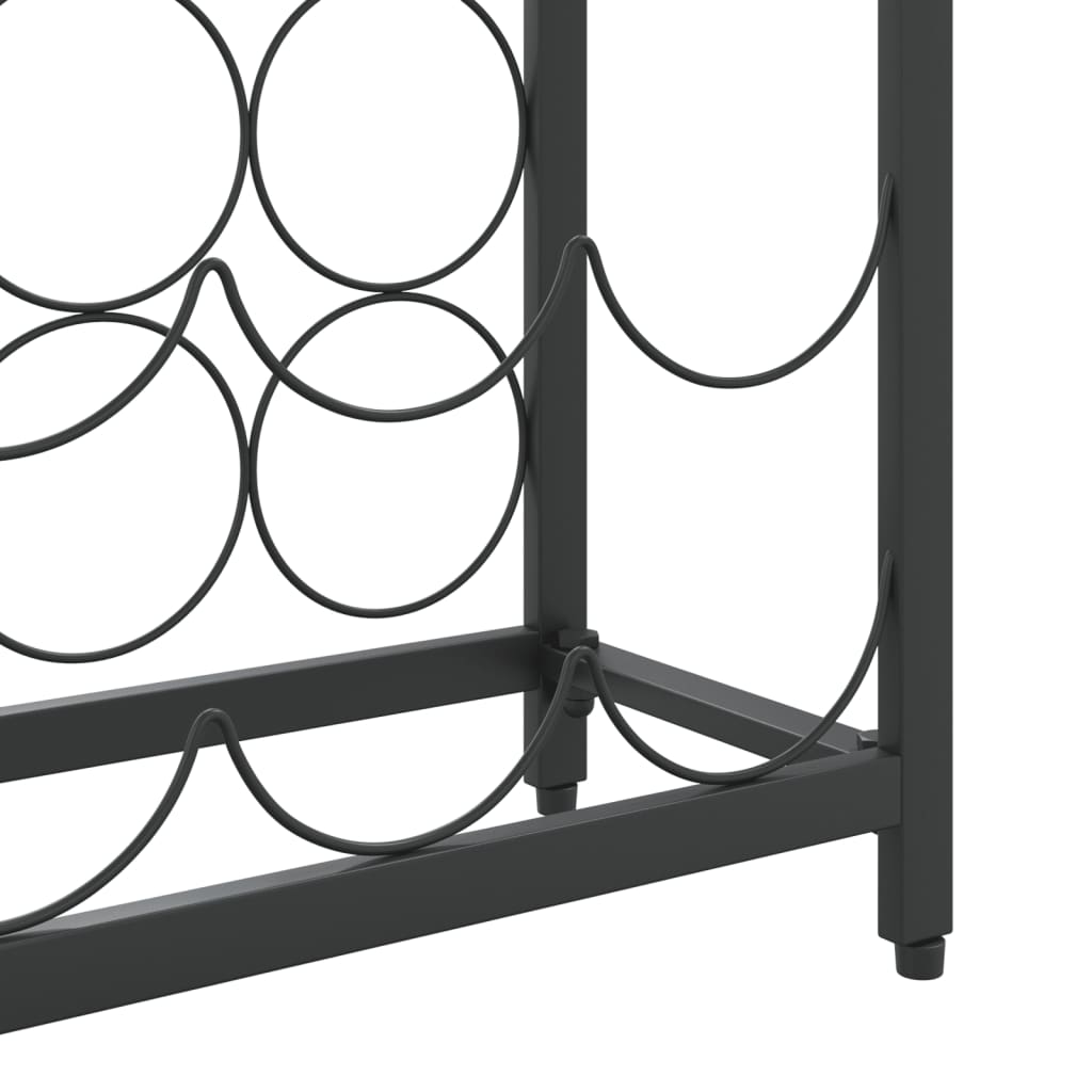 Garrafeira para 27 garrafas 34x18x100 cm ferro forjado preto