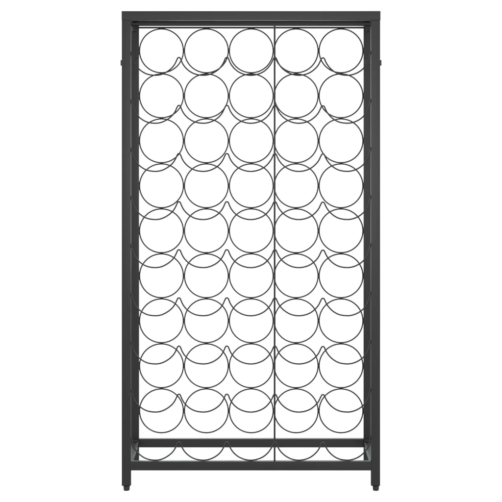 Garrafeira para 45 garrafas 54x18x100 cm ferro forjado preto