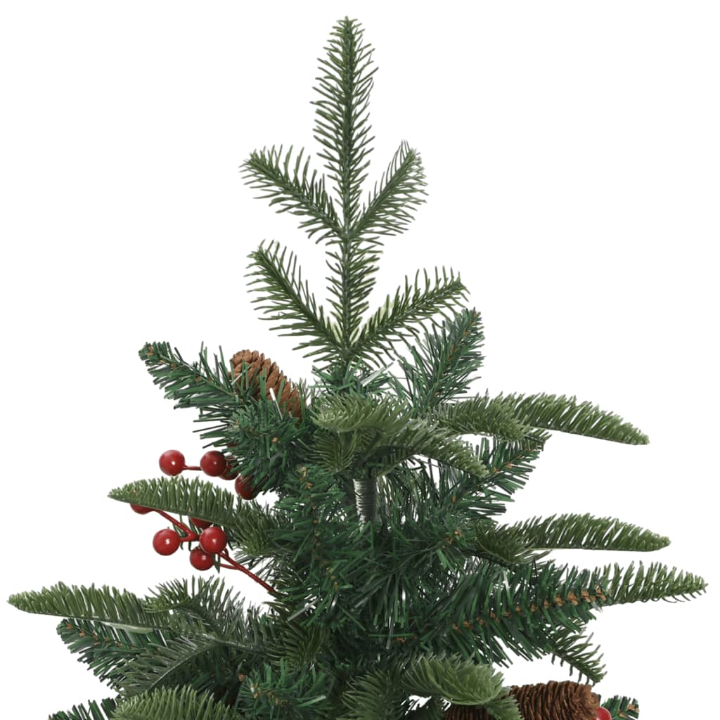 Árvore de Natal artificial articulada c/ pinhas e bagas 120 cm