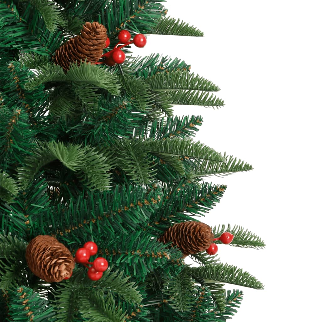Árvore de Natal artificial articulada c/ pinhas e bagas 120 cm