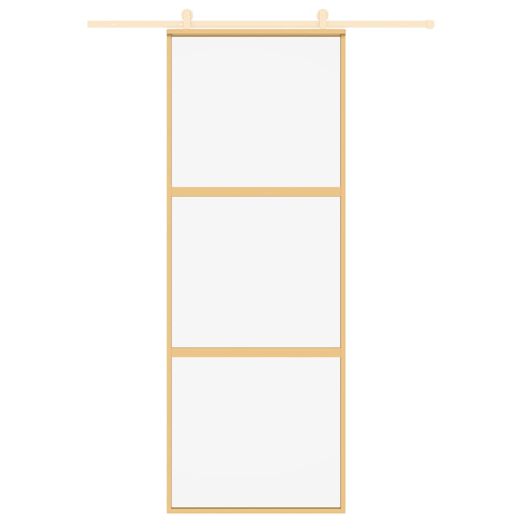 Porta deslizante 76x205 cm vidro ESG/alumínio dourado