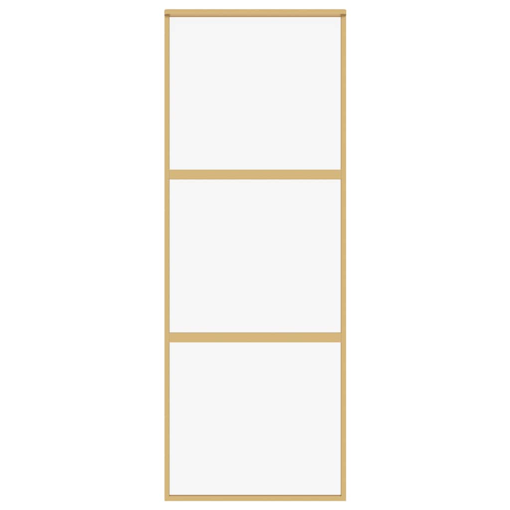 Porta deslizante 76x205 cm vidro ESG/alumínio dourado