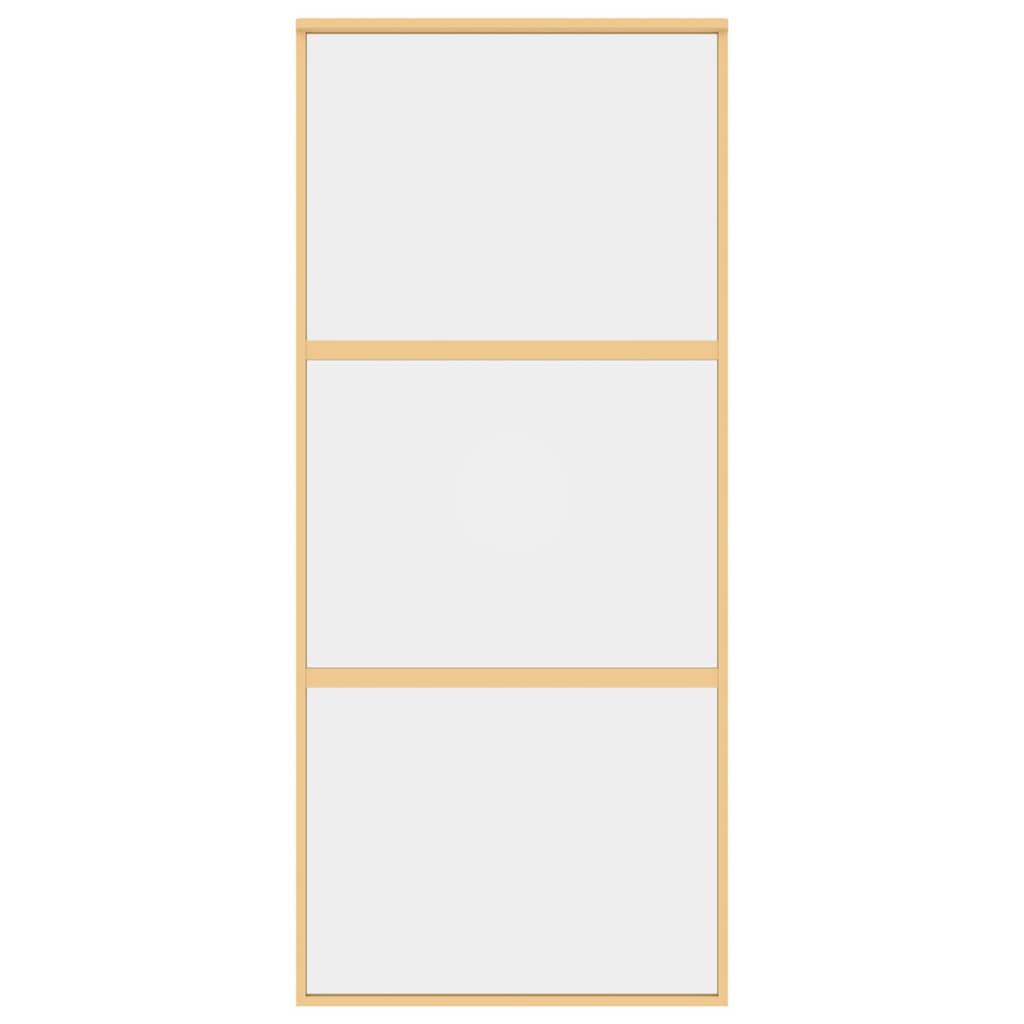 Porta deslizante 76x205 cm vidro ESG/alumínio dourado
