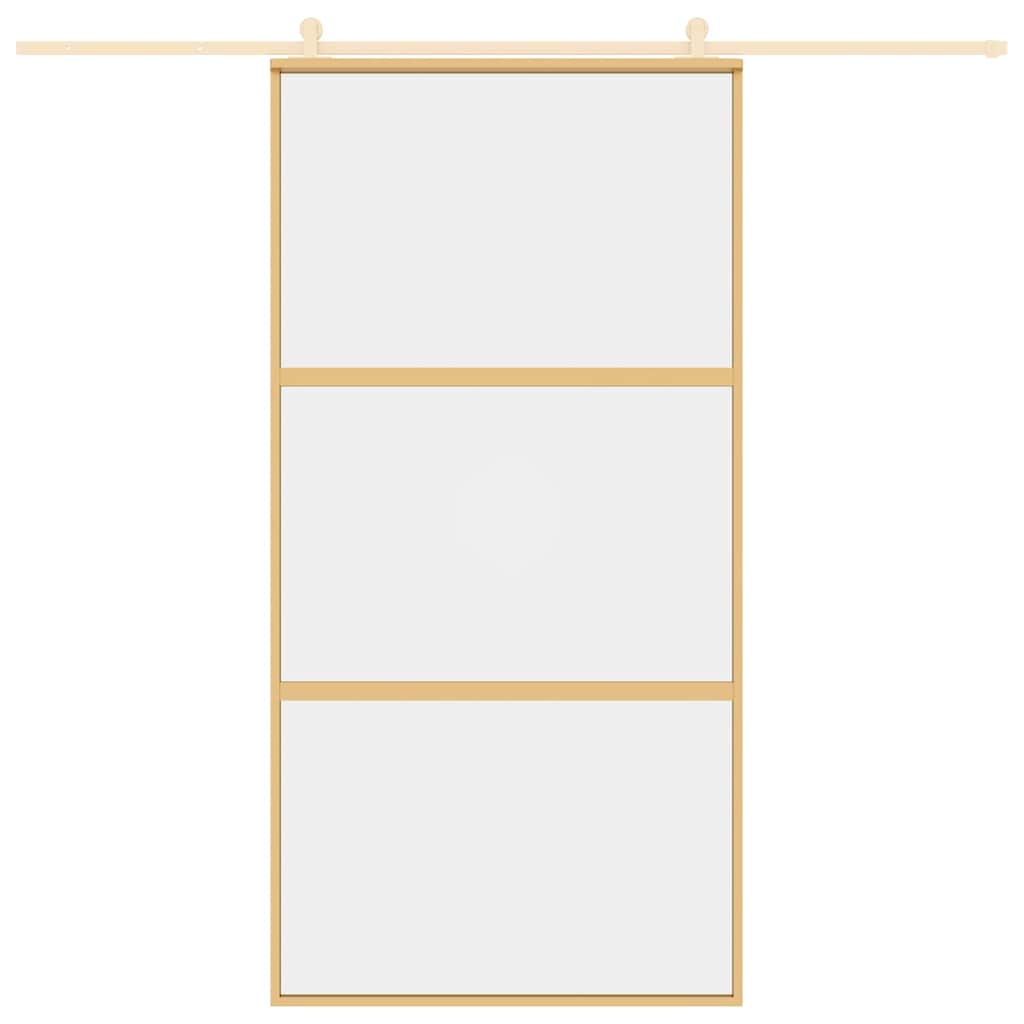 Porta deslizante 76x205 cm vidro ESG/alumínio dourado