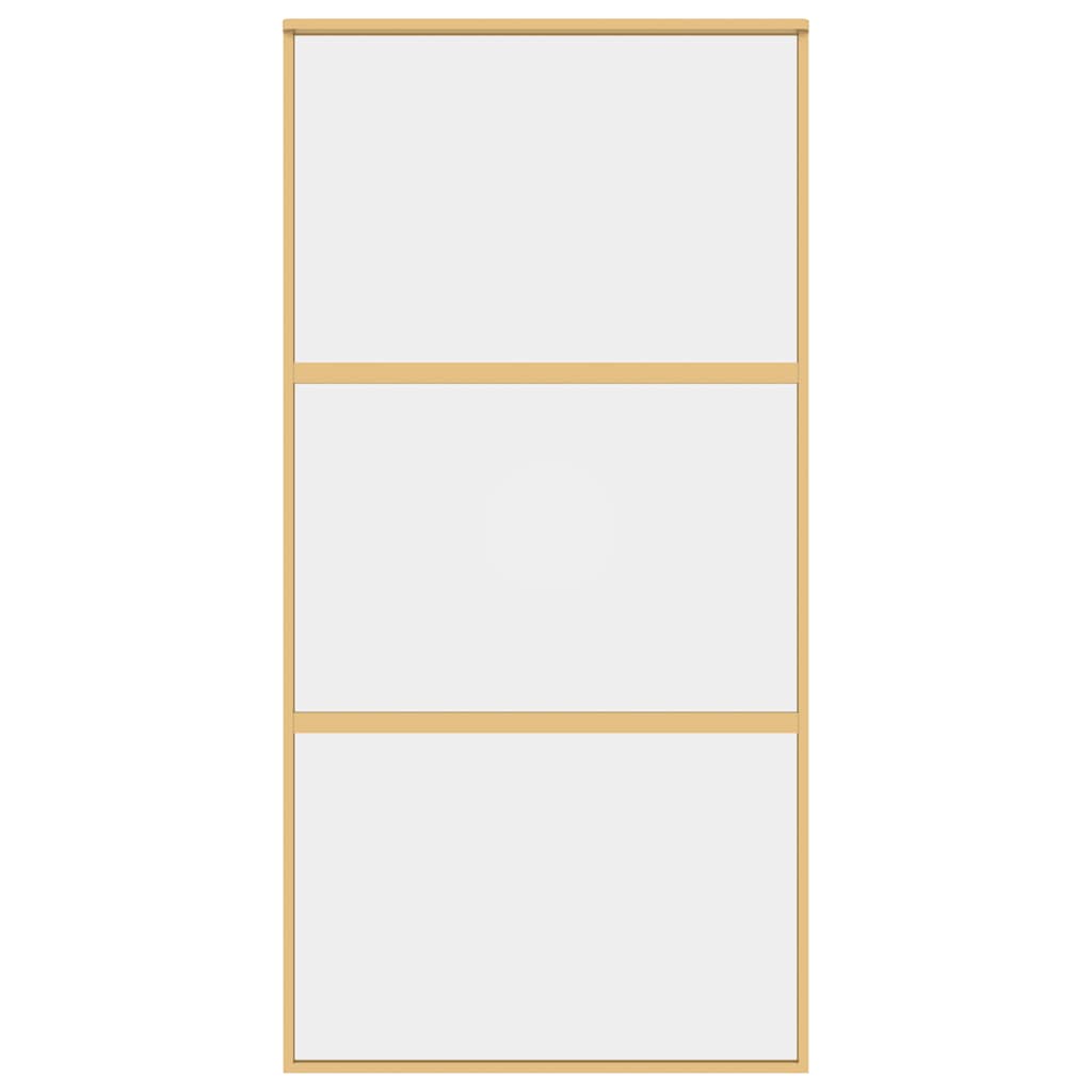 Porta deslizante 76x205 cm vidro ESG/alumínio dourado