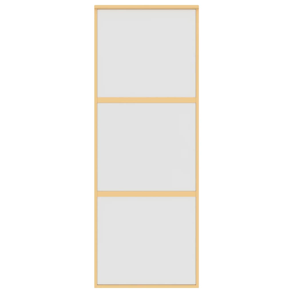 Porta deslizante 102,5x205 cm vidro ESG fosco/alumínio dourado