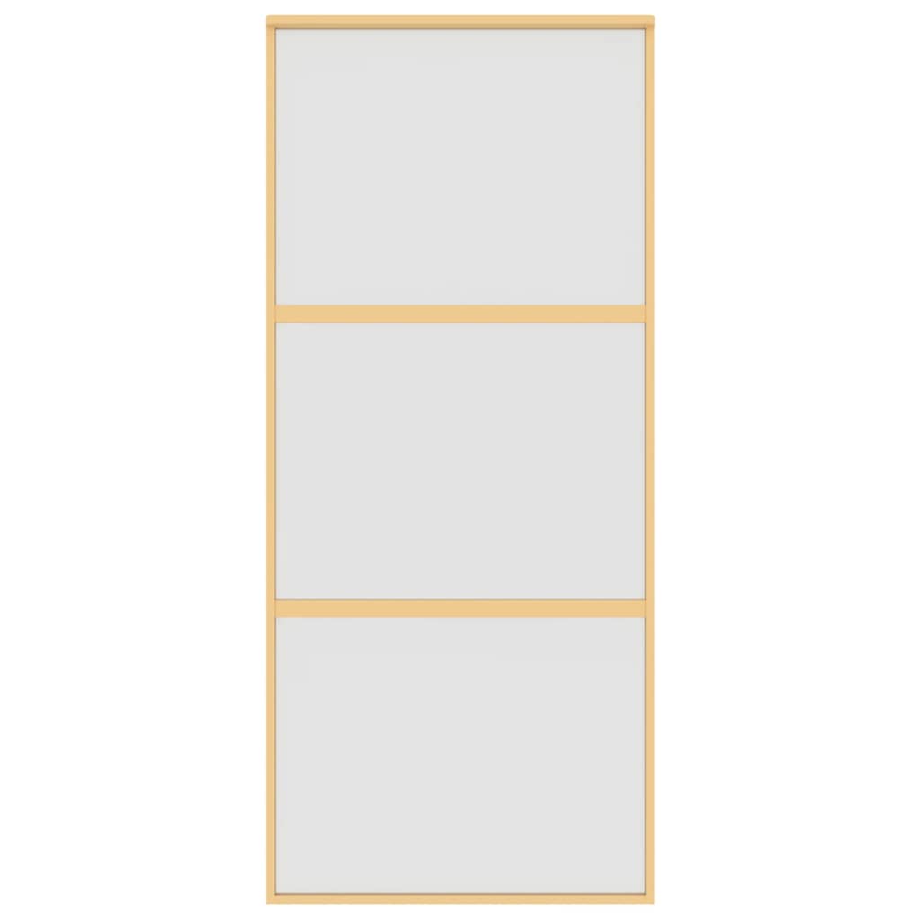 Porta deslizante 102,5x205 cm vidro ESG fosco/alumínio dourado