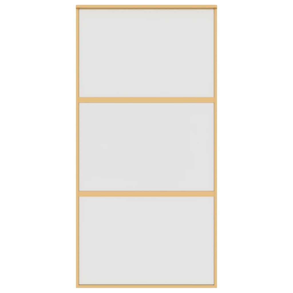 Porta deslizante 102,5x205 cm vidro ESG fosco/alumínio dourado