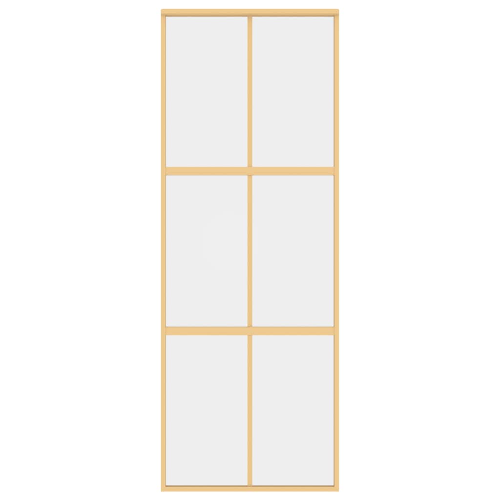 Porta deslizante 76x205 cm vidro ESG/alumínio dourado