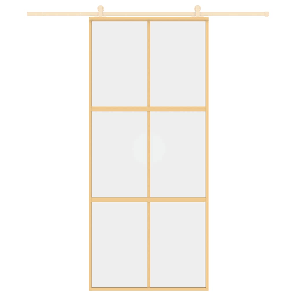 Porta deslizante 76x205 cm vidro ESG/alumínio dourado
