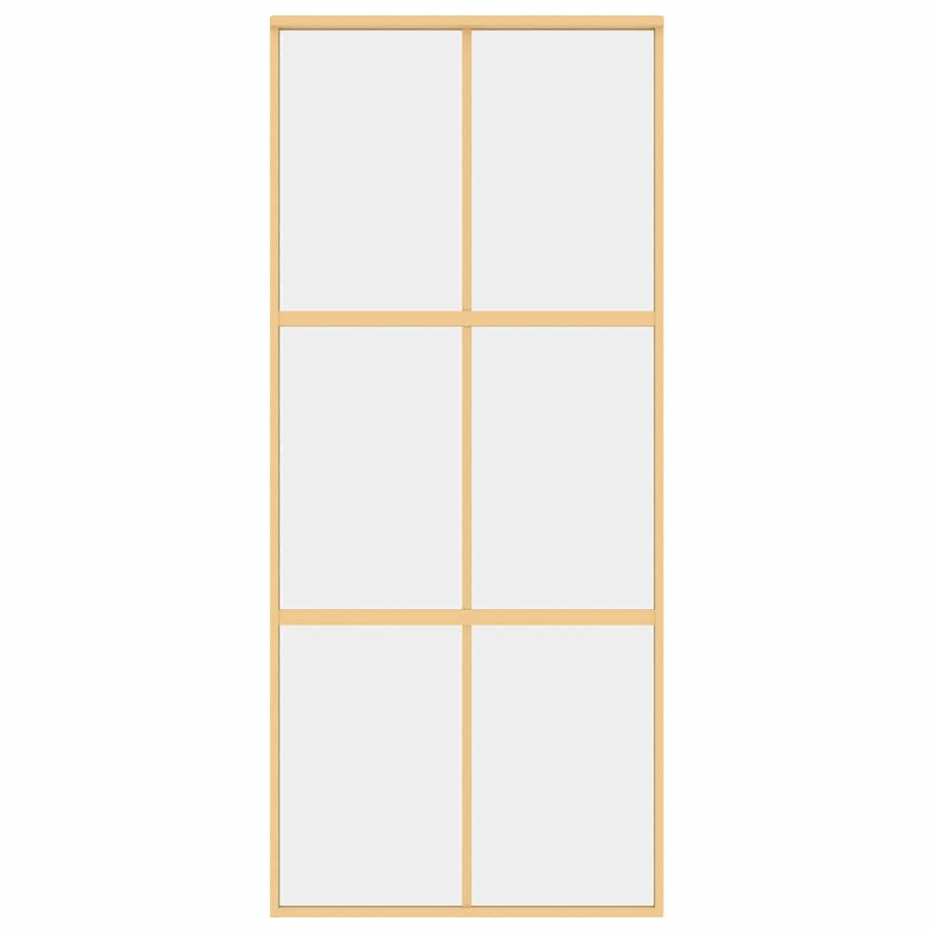 Porta deslizante 76x205 cm vidro ESG/alumínio dourado