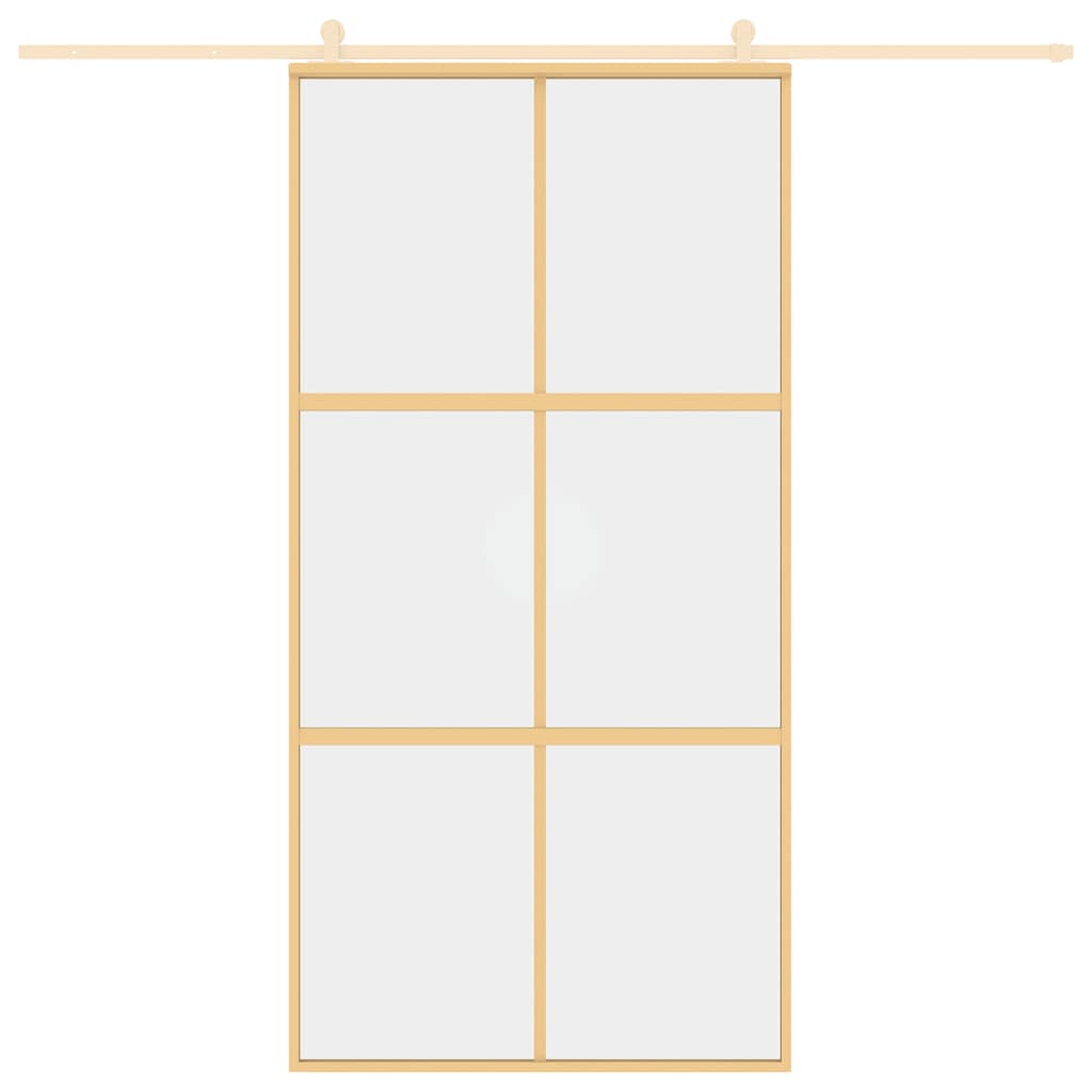 Porta deslizante 76x205 cm vidro ESG/alumínio dourado