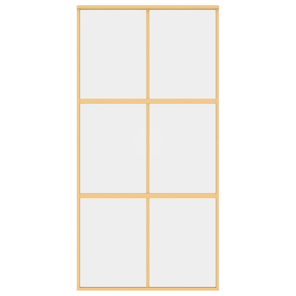 Porta deslizante 76x205 cm vidro ESG/alumínio dourado