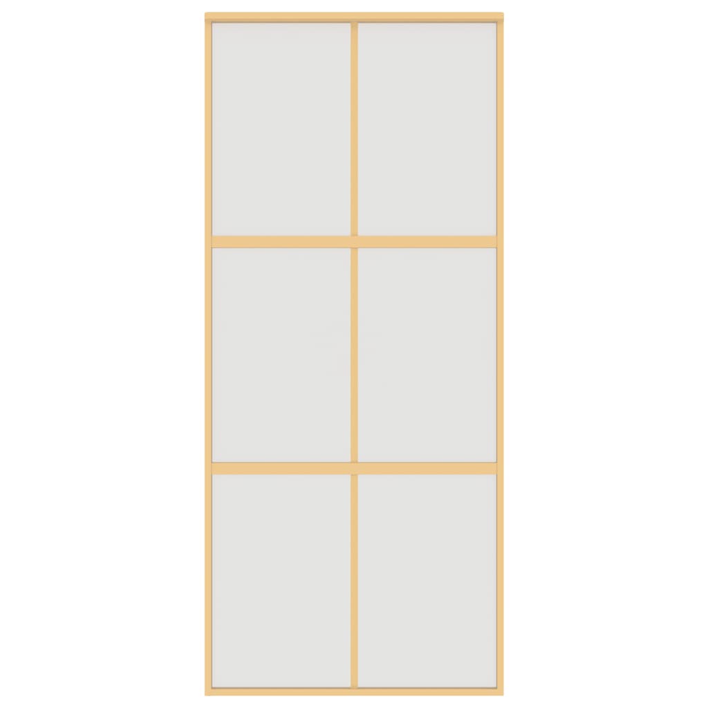 Porta deslizante 102,5x205 cm vidro ESG fosco/alumínio dourado